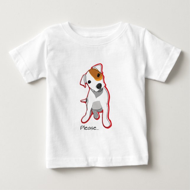 Den söta jacken Russell Puppie "behar ", T-shirt (Framsida)