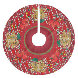 Den söta julen för godisLanepepparkaka kopplar Julgransmatta Borstad Polyester