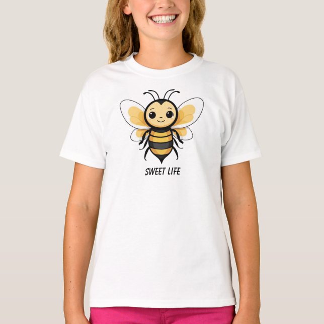 Den söta livets nuny citat från ett Buzzing Bee T Shirt (Framsida)