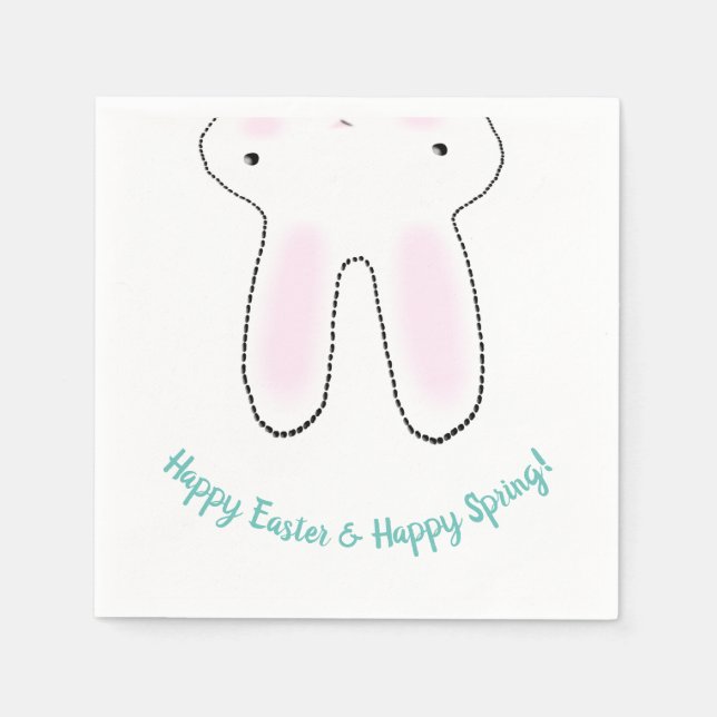 Den söta Påskharn Glad påsk Lycklig Vår lustig Pappersservett (Framsidan)
