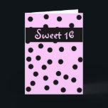 Den söta polkaen för 16 rosor pricker inbjudan<br><div class="desc">Den söta polkaen för 16 rosor pricker födelsedagkortet</div>