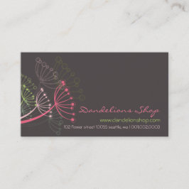 Den söta rosa maskrosen blommar modern elegant visitkort