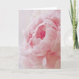 Den söta rosa pionen noterar kortet tack kort