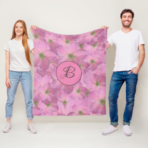 Den söta rosan blommar med den beställnings- fleecefilt