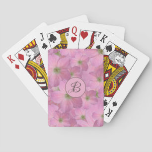 Den söta rosaträdgården blommar med den casinokort