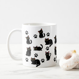 Den söta svarta kattmuggen - perfekt present till  kaffemugg