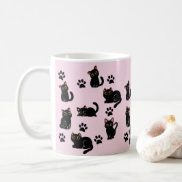 Den söta svarta kattmuggen - perfekt present till  kaffemugg