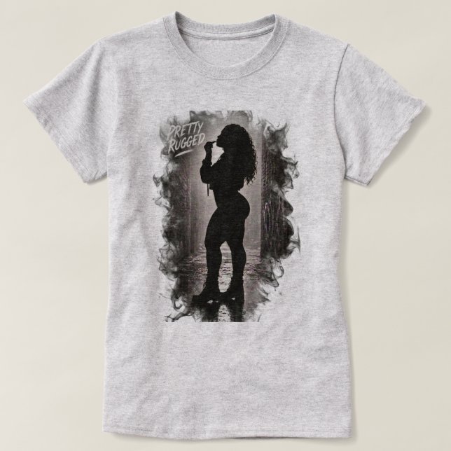 DEN SÖTA TUFFA (SILHUETT) T-SHIRTEN T SHIRT (Design framsida)