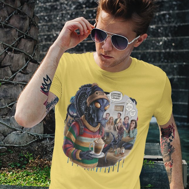 Den söta utomjordingen för kaffe älskare t shirt (Skapare uppladdad)
