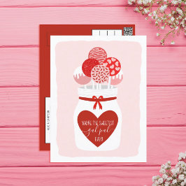 Den sötaste Gal Pal Lollipop Galentine's Day Hälsn Helg Vykort