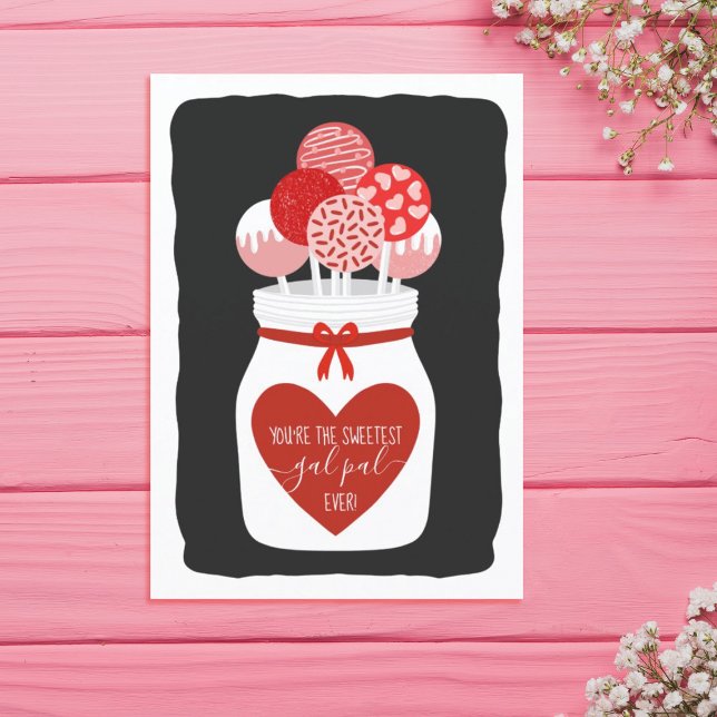 Den sötaste Gal Pal Lollipop Galentine's Day Hälsn Helgkort (Skapare uppladdad)