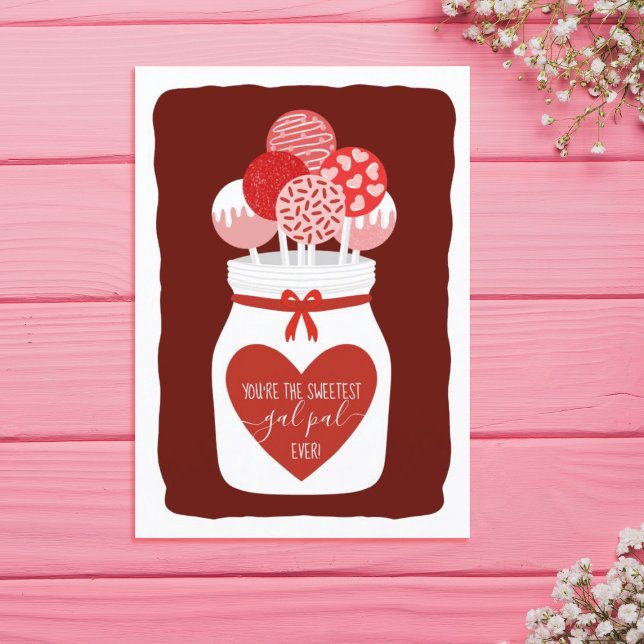 Den sötaste Gal Pal Lollipop Galentine's Day Hälsn Helgkort (Skapare uppladdad)