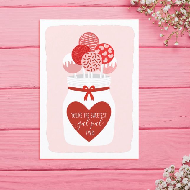 Den sötaste Gal Pal Lollipop Galentine's Day Hälsn Helgkort (Skapare uppladdad)