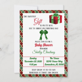 Den sötaste gåvans babyskor inbjudningar