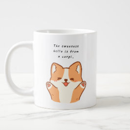 Den sötaste hälsningen kommer från en Corgi. | Söt Jumbo Mugg