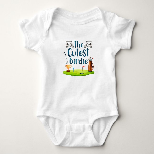 den söteste lilla fågeln,Golfer Baby, Present Golf T Shirt (Framsida)