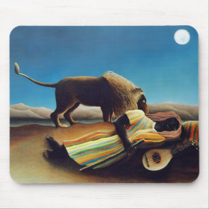 "Den sova zigenaren" vid Henri Rousseau Musmatta