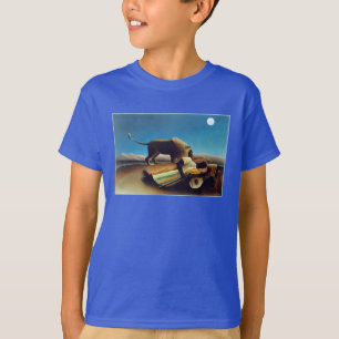 "Den sova zigenaren" vid Henri Rousseau Tee Shirt