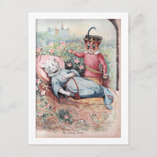 Den sovande skönheten, Louis Wain Vykort