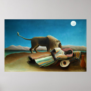 Den sovande zigenaren av Henri Rousseau (1897) Poster