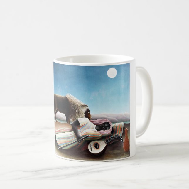 Den sovande zigenaren Henri Rousseau (1897) Kaffemugg (Framsida höger)