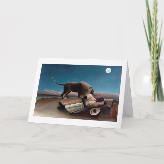 Den sovande zigenaren Henri Rousseau Kort (Framsida)