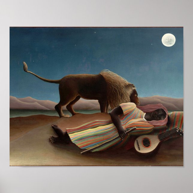 Den sovande zigenaren Henri Rousseau Poster (Framsidan)