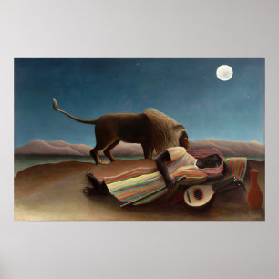 Den sovande zigenaren Henri Rousseau Poster