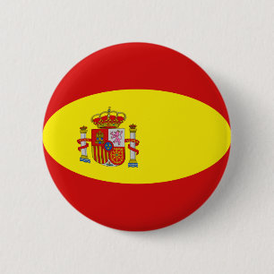 Den Spanien Fisheye flagga knäppas Knapp