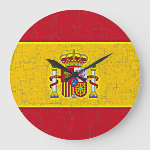 Den SPANIEN FLAGGA tar tid på Stor Klocka