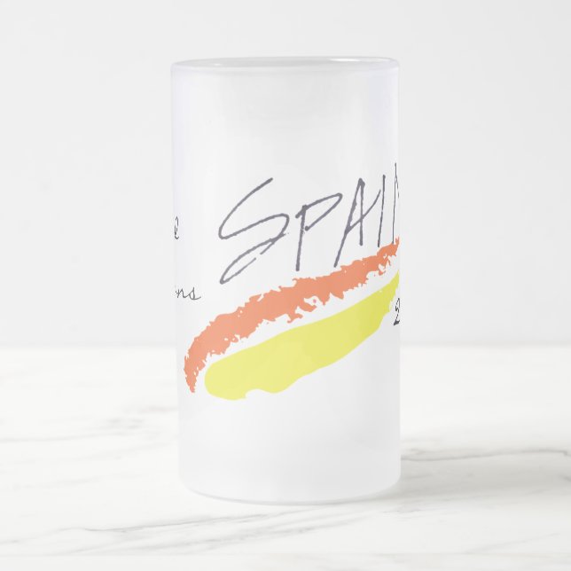 Den Spanien världen kämpar för den frostade muggen Frostat Ölglas (Center)