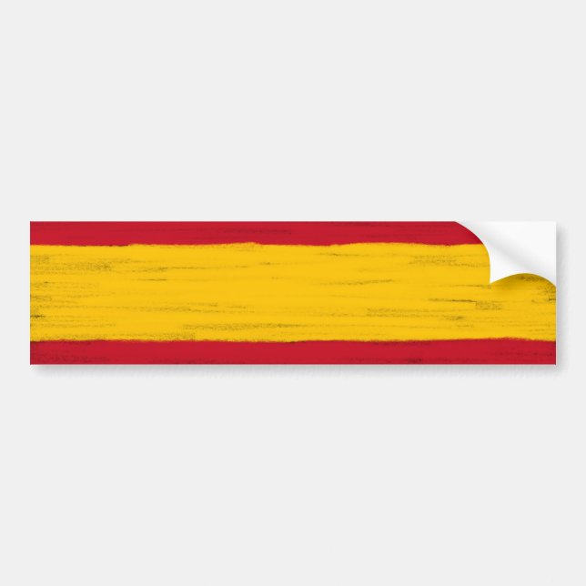 Den Spanien vaxen ritar skissad flagga Bildekal (Framsidan)