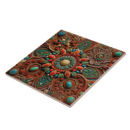 Den spanska Abstrakten Terracotta Art Kakelplatta