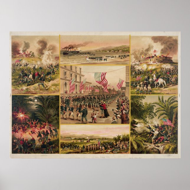 Den spanska amerikanska Krig vid Hoover Poster (Framsidan)