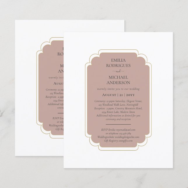 Den spanska Boda-budgeten Bröllop (Fram/baksida)