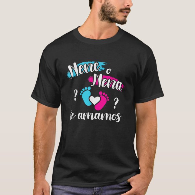 Den spanska genderna avslöjade nene o nena amamos  t shirt (Framsida)