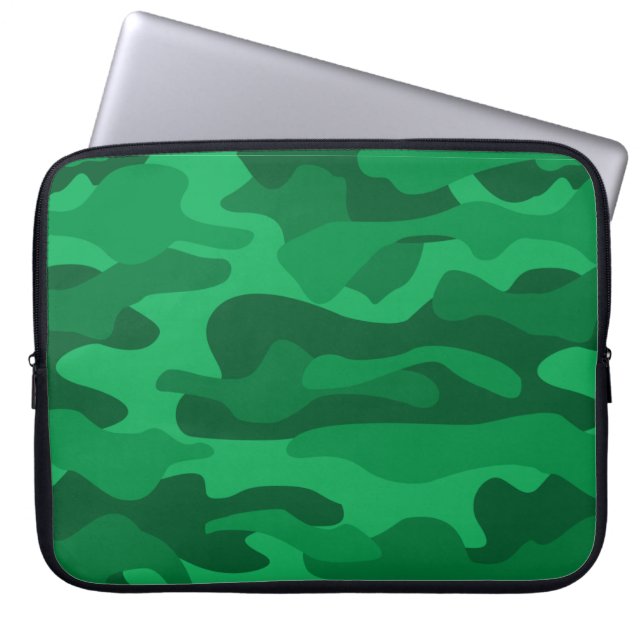 Den spanska Grönten Monocolor Camo Laptop Fodral (Framsidan)