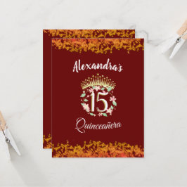 Den spanska inbjudan till Luxury Burgundy Quinceañ