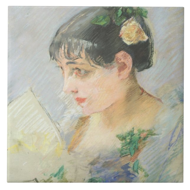 Den spanska kvinnan (pastell på papper) kakelplatta (Framsidan)