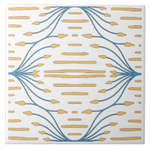 Den spanska Orangen Blue Rosa Abstrakt Mediterrane Kakelplatta