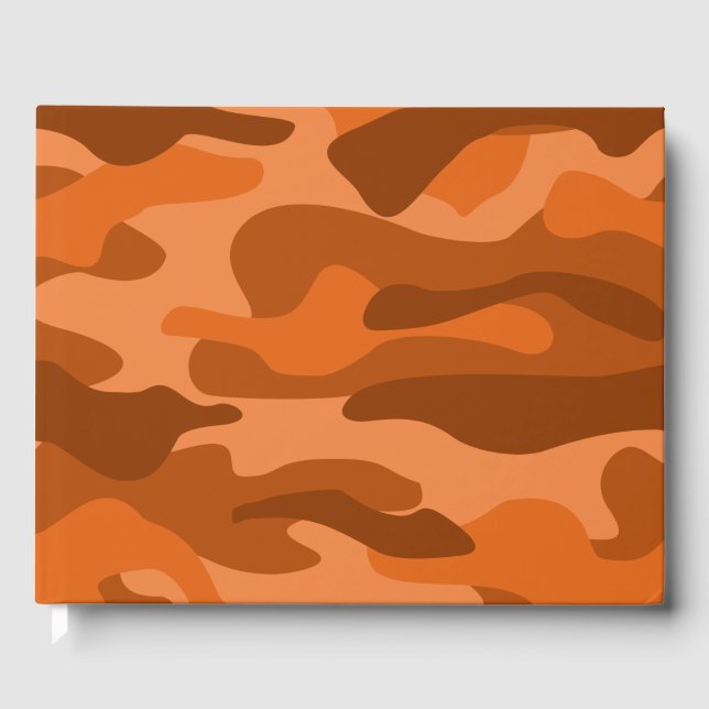 Den spanska Orangen Monocolor Camo Gästböcker (Framsida)