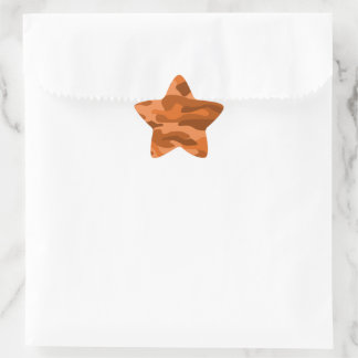 Den spanska Orangen Monocolor Camo Stjärnformat Klistermärke