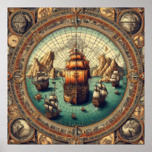 Den spanska segelbåtens Frakt, Karta 3 Poster