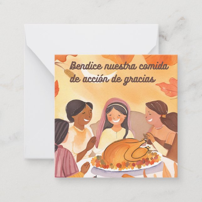 Den spanska thanksgivingens bön anteckningskort (Framsida)