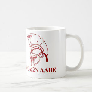 Den spartanska grekiska komen och tar det Molon Kaffemugg