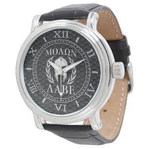 Den spartanska Molon Labe kromnågot liknande Armbandsur