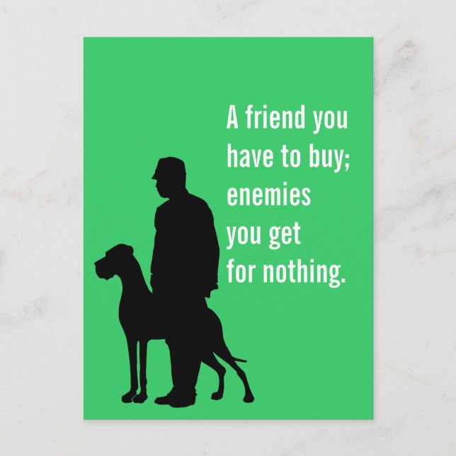 Den speciella hundvännen vykort (Framsida)