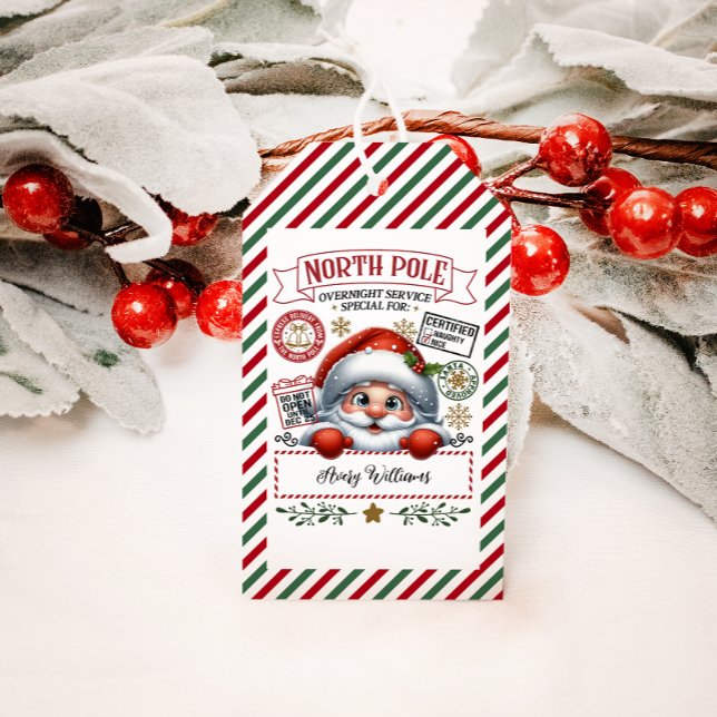 Den Speciella julleveransen från tomten Presentetikett (Skapare uppladdad)
