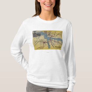 Den specificerade kartan av Norfolk-Portsmouth T Shirt