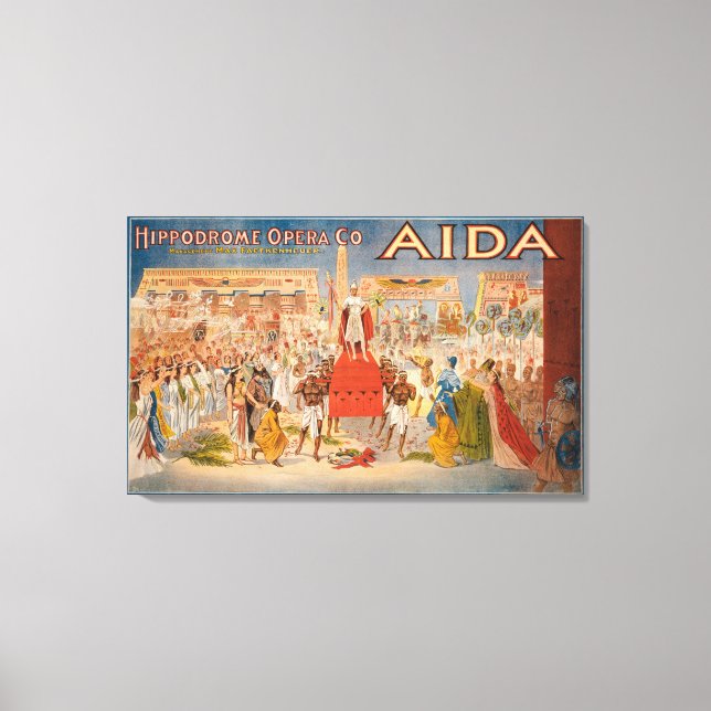 Den spektakel Aida-teatraliska Poster Canvastryck (Framsida)